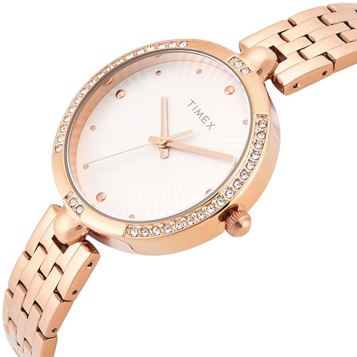 TIMEX White Round Dial Analog Women's Watch - TWEL22602