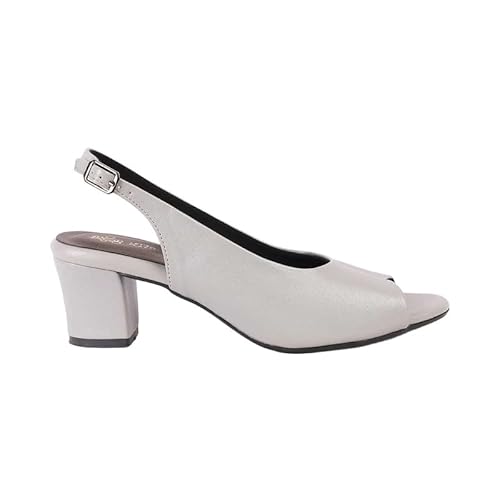 tresmode EDEE Grey Women's Block Heel Pumps in Size 4 UK / 37 EU