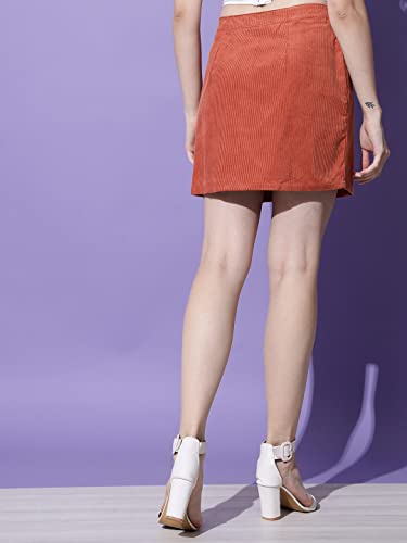 Trend Arrest Rust Cordruoy Skirt