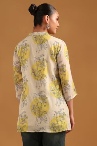 Soch Womens Beige Viscose Botanical Tunic