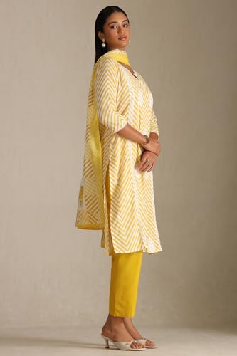 Soch Women's Pure Cotton Kurta Set (CWS5CD22021_Yellow