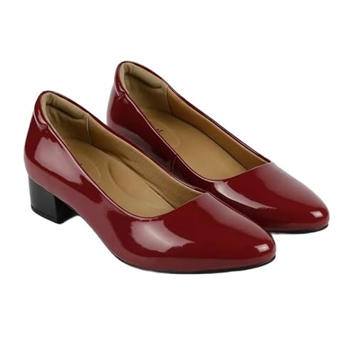 tresmode NOVO Wine Women's Block Heel Pumps in Size 7 UK / 40 EU