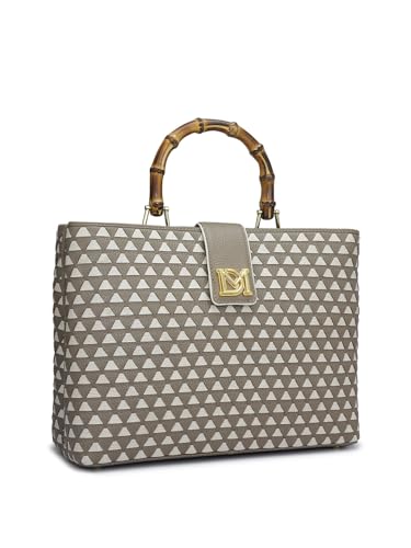 Da Milano Genuine Leather Grey Satchel (Medium) (01668)