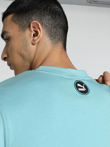 Puma Men's Graphic Print Regular Fit T-Shirt (630789_Porcelain