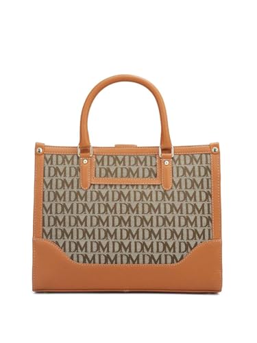 Da Milano Genuine Leather Orange Book Tote (Small) (01446S)