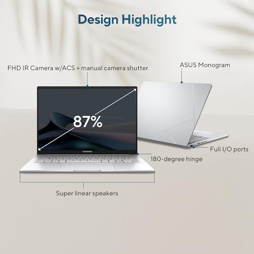 ASUS Zenbook 14,Smartchoice,Intel Core Ultra 5 (Series 2),16GB,1TB,3K OLED Touch Screen,14",120Hz,Win 11,M365 Basic (1Y)*,Office 2024, Silver,1.28 kg,UX3405CA-PZ345WS,Thin & Light Laptop