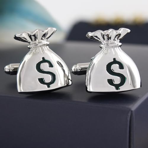 Peluche The Silver Bag of Money Cufflinks for Men