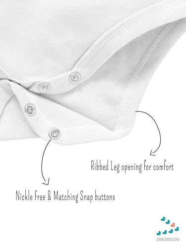 Zeezeezoo Monthly Birthday Baby Bodysuits | Rompers | 100% Cotton (4 Months, 3-6 months)