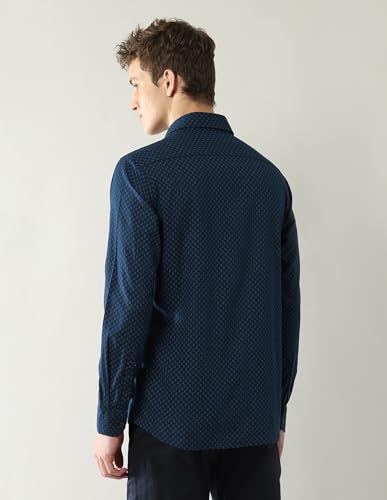 Arrow Sports Men's Slim Fit Shirt (ASAJSH1709_Navy