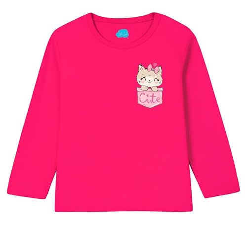 Little Lush Baby Girls (Infants Full Sleeves) Regular Fit Cotton T-Shirt Pack of 3 | 2-3 Y, Surf + Rani + Lavender (Multicolour)