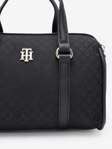 Logo Black Polyester Sling Bag