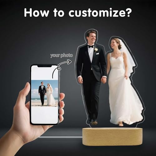 CRAFTY MARVELS Customized Caricature Lamp for Couples, Girlfriend, Anniversary, Wedding, Birthday, Marriage, Wedding Gifts, 5x7 inch