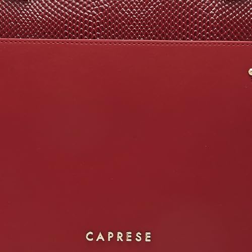 Caprese Roima Tote Bag, Large-Red | Stylish Handbag for Women | Spacious, Versatile Office & Daily Essentials Tote | Top Zip Closure