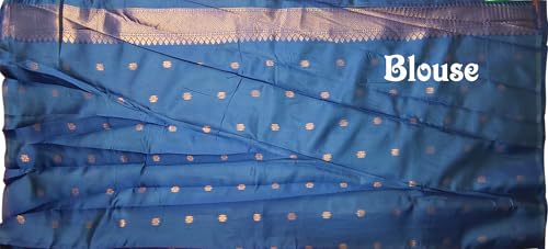 SREE KUMARAN Women's Kanchipuram Silk Pure Pattu Sarees along Blouse (VSK419-2)