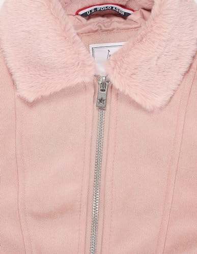 U.S. POLO ASSN. Girls Zip Up Suede Jacket