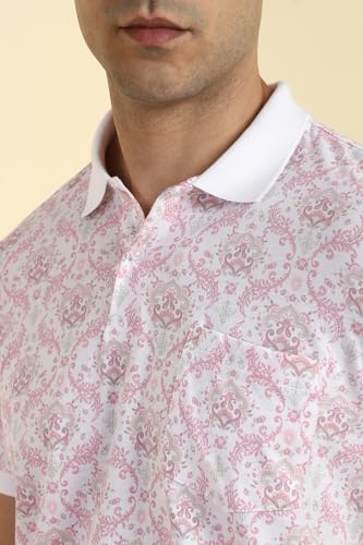 Allen Solly Men's Regular Fit T-Shirt (ASKWQRGFO49453_White