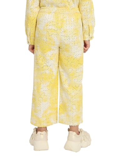 VERO MODA Girl Mid Rise Straight Fit Yellow Pants