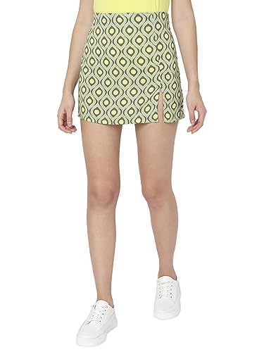 VERO MODA Women's Mini Green Skirt_Small