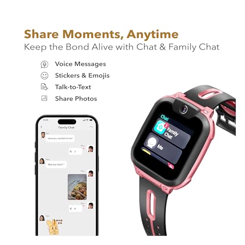 imoo Kids Phone Watch Z1 – Smart Watch with GPS Tracker, 4G Video & Voice Calls, Advanced Parental Controls, Durable Quality with IPX8 Water Resistance, SOS, for Kids (Grapefruit Red)