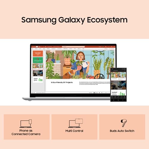 Samsung Galaxy Book4 (Gray, 16GB RAM, 512GB SSD) | 15.6" Full HD Screen | Intel Core i7 1355U Processor | Windows 11 Home | MS Office 2021 | Fingerprint Reader | Intel Iris XE Graphics | RJ45 LAN Port