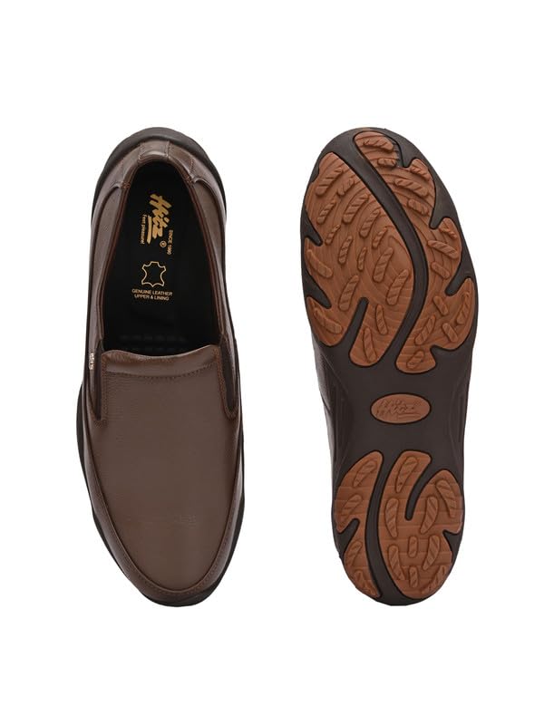 HITZ Tan Leather Casual Shoes for Men's