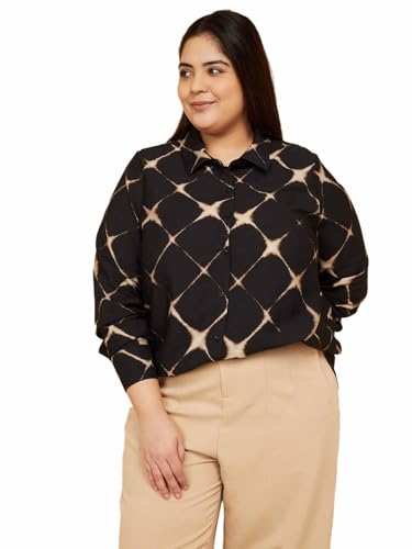 Max Women Printed Shirt (Black_6XL)