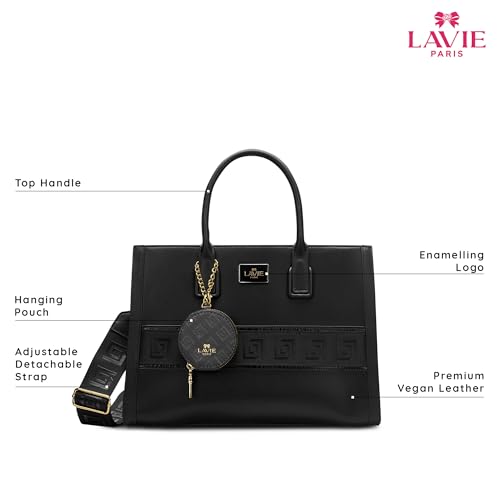 LAVIE PARIS Women's Jade Large Monogram Satchel Bag | Satchel Handbag for Work | Ladies Purse | Stylish Shoulder Bag | Gift for Women