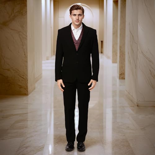 Raymond Ethnix Mens Black 3-Piece Suit