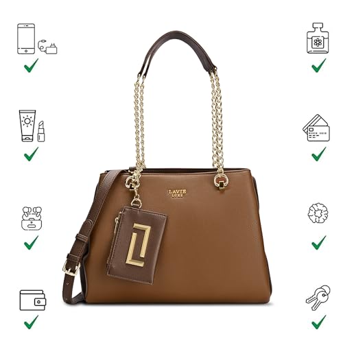 Lavie Luxe Women's Duo Ashley Satchel Bag | Satchel Handbag For Work | Ladies Purse | Stylish Shoulder Bag | Gift For Women