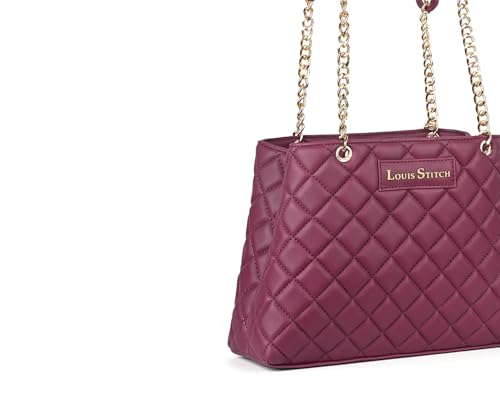 LOUIS STITCH Stylish Cherry Handbag for Women | Multi Pocket Ladies Satchel Handbag for Travel, Office, College | LDB-12-CUSBRW