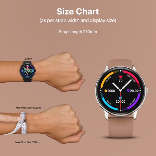 Fire-Boltt Phoenix Pro Smart Watch 1.39 inch Bluetooth Calling, AI Voice Assistant, Metal Body with 120+ Sports Modes, SpO2, Heart Rate Monitoring (Mocha Mouse)