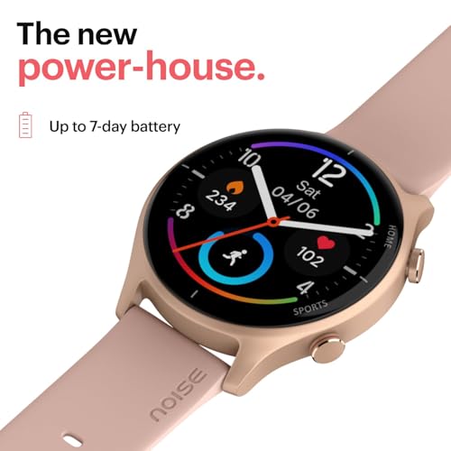 Noise Twist Round dial Smart Watch with Bluetooth Calling, 1.38" TFT Display, up-to 7 Days Battery, 100+ Watch Faces, IP68, Heart Rate Monitor, Sleep Tracking (Mocha Brown)