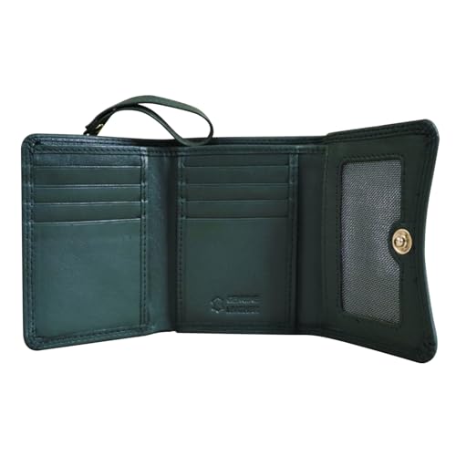 Women's Genuine Leather Wallet-Long Purse Wallet with Multiple Card Slots, Zip Pocket and Note Compartment (Oliver)