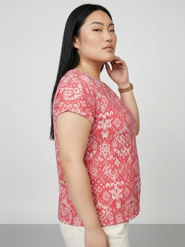 Max Women Printed T-Shirt (Coral_4XL)