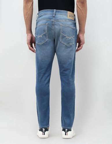 U.S. Polo Assn. Denim Co. Men's Tapered Jeans (UDJEN1941_Light Blue