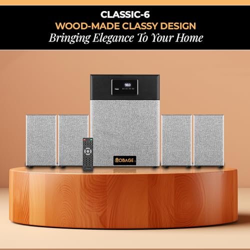 OBAGE Newly Launched Classic-6 120W 4.1 Home Theatre System with HDMI ARC, Optical in, Bluetooth V5.3, USD,FM, AUX