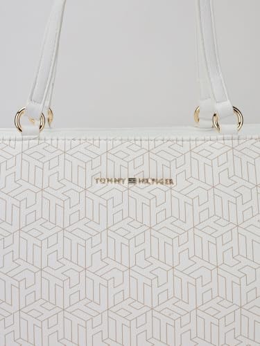 Tommy Hilfiger Logo Beige Pu Tote Bag