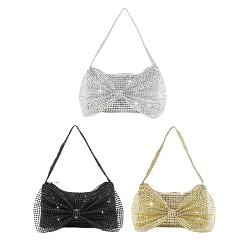 CALANDIS™ Women Evening Clutch Bag Female Underarm Bag for Weddings Commuting Birthday Silver | Womens Handbags & Bags