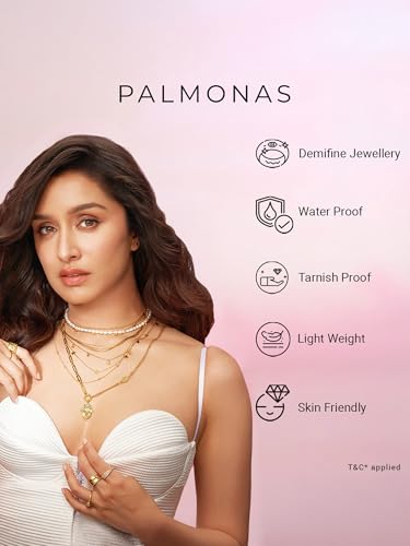 PALMONAS 18k Gold Plated Statement Chunky Link Chain Necklace for Women - Gift for Girls & Women | Waterproof & Anti-Tarnish Necklace