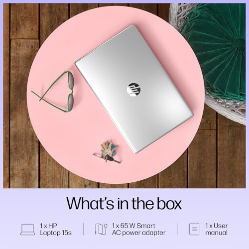 HP 15s, 12th Gen Intel Core i3-1215U Laptop (8GB DDR4, 512GB SSD) Anti-Glare, 15.6"/39.6cm,FHD, Win 11, MS Office 21, Silver, 1.69kg, Intel UHD Graphics, HD Camera, Dual Speakers, fy5006tu