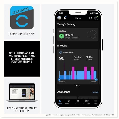 Garmin Fenix 8 43mm,AMOLED,Saph,SftGldSS/FogGryLeatherBnd,Excl