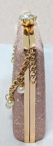 Divine Collection Pearl Charm Clutch (Pink)