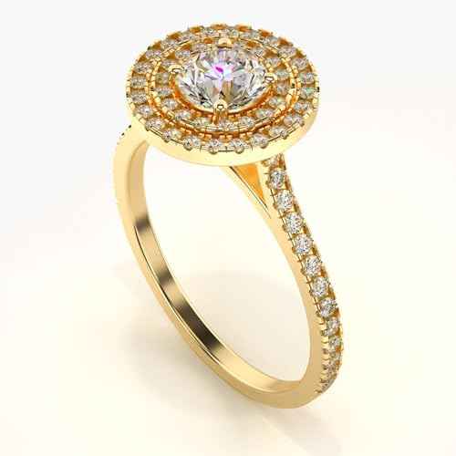 VALANOVA Hallmarked 18K Gold & Certified Lab Grown Diamond 0.90cts | Ring For Women's/Girls | Stylish & Elegant | VGR0467R | Ring Size: 14