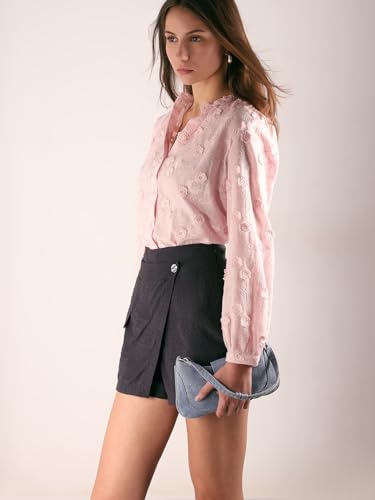 VERO MODA Women's Regular Fit Pink Shirt