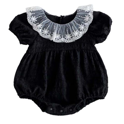 Hopscotch Baby Girls Polyester Bodysuit in Black Color For Ages (9-12 Months)