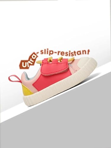 ONYC Poco Toddlers's Comfortable & Lightweight Lace-Free Sneakers- Pink (Girls)