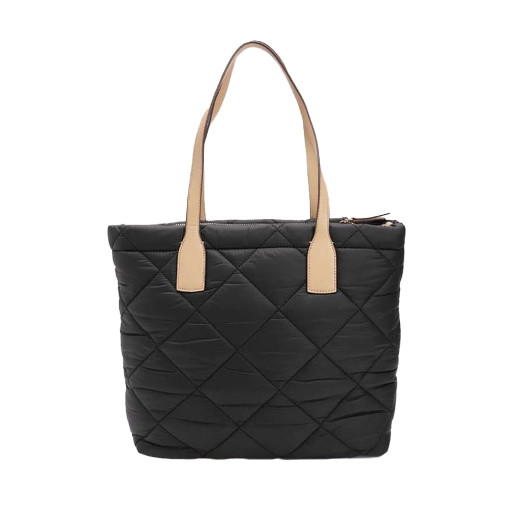Anne Klein Solid Faux Leather Zipper Closure Women's Tote Bag (Black, XL)