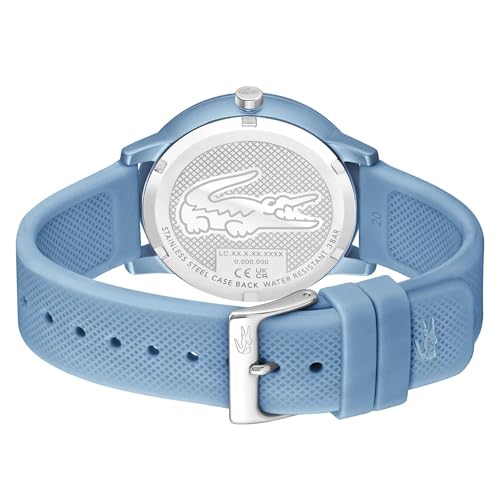 Lacoste Lacoste.12.12 Move Qtz Basic Blue Round Dial Men's Watch|Blue Silicone Material|Multi Color Band - 2011282