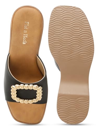 Flat n Heels Womens Black Pumps FnH 3121-BK