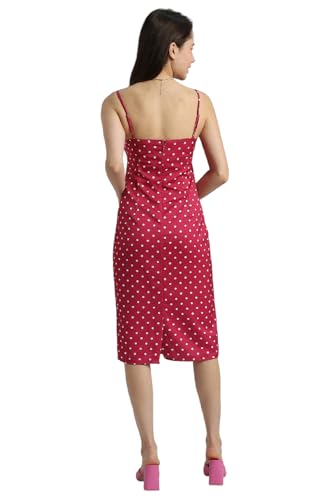 FOREVER 21 women's Polyester Classic Knee-Length Dress (601276_Pink